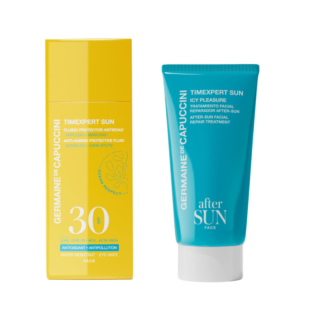 Germaine de Capuccini Feel Sun Set Timexpert Anti-Ageing Protective Fluid SPF30 50ml & After-Sun Facial Repair Treatment -